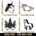 thumbnail image 2 of Mythical Unicorn Face Elegant Running Doodle Rubber Stamp Set for Scrapbooking Crafting Stamping - Medium 1 Inch, 2 of 7