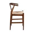 thumbnail image 3 of Benjara Cera Counter Stool Chair- Handwoven Rope- Cappuccino Brown, 3 of 6