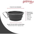 thumbnail image 3 of Cuenco plegable de silicona para viajes acuáticos Prima Pet Grey, 350 ml, 3 of 28