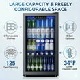 thumbnail image 3 of EUHOMY 3.2 Cu.ft Beverage Refrigerator: Your Ultimate 125 Can Cooler for Effortless Entertainment, Black, 3 of 9