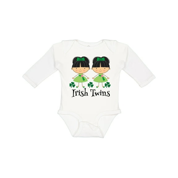 Inktastic Irish Twins St Patricks Girls Girls Long Sleeve Baby Bodysuit