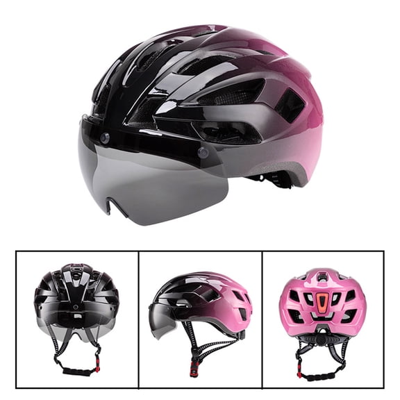 Brynna Women's Bike HelmetAdjustable Bike Helmet Lightweight Cycle Helmet , Magnetized Goggles, and Ventilated Design, LED Tail Light Suitable