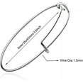 thumbnail image 2 of U8MO 90 Bangle Bracelets Adjustable Stainless Steel Bulk Jewelry Making Supplies Mix, 2 of 3