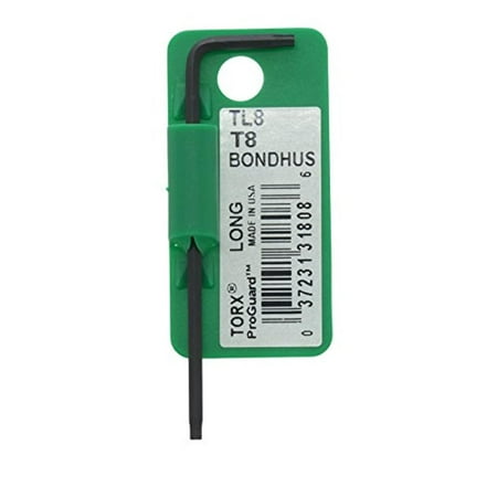 UPC: 0037231318086 | 2pcs T8 Torx®/Star Tip Long Arm L-Wrench Protanium® High Torque Steel With Proguard™ Finish – Bondhus® USA