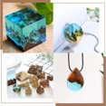 thumbnail image 5 of 5 Styles Resin Epoxy Craft Unfinished Wood Natural Sandalwood Snow Mountain Dried Flower Resin Molds Decorative Craft for Jewelry Necklaces Making DIY Ring Pendant Micro Landscape for DIY, 5 of 6