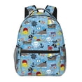thumbnail image 1 of Easygdp Pirate Marine Animals Mochila Ergonómica Versátil para Laptop - Múltiples Bolsillos, Correas Ajustables, Unisex para Escuela, Viajes y Actividades al Aire Libre-One Size, 1 of 5