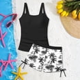 thumbnail image 4 of Grblisyd Teen Girl Swimsuit 2 Piece Square Neck Tankini Swimsuit Drawstring Printed Swim Shorts Girl Bathing Suit for 7-16T, 4 of 5