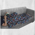 thumbnail image 6 of Marine Soft Flannel Fleece Throw Blanket, Funny Ocean Animals in Cartoon Style Such As Crab Octopus Shark and Whale Image, Cozy Plush for Indoor and Outdoor Use, 50" x 70", Multicolor, by Ambesonne, 6 of 6