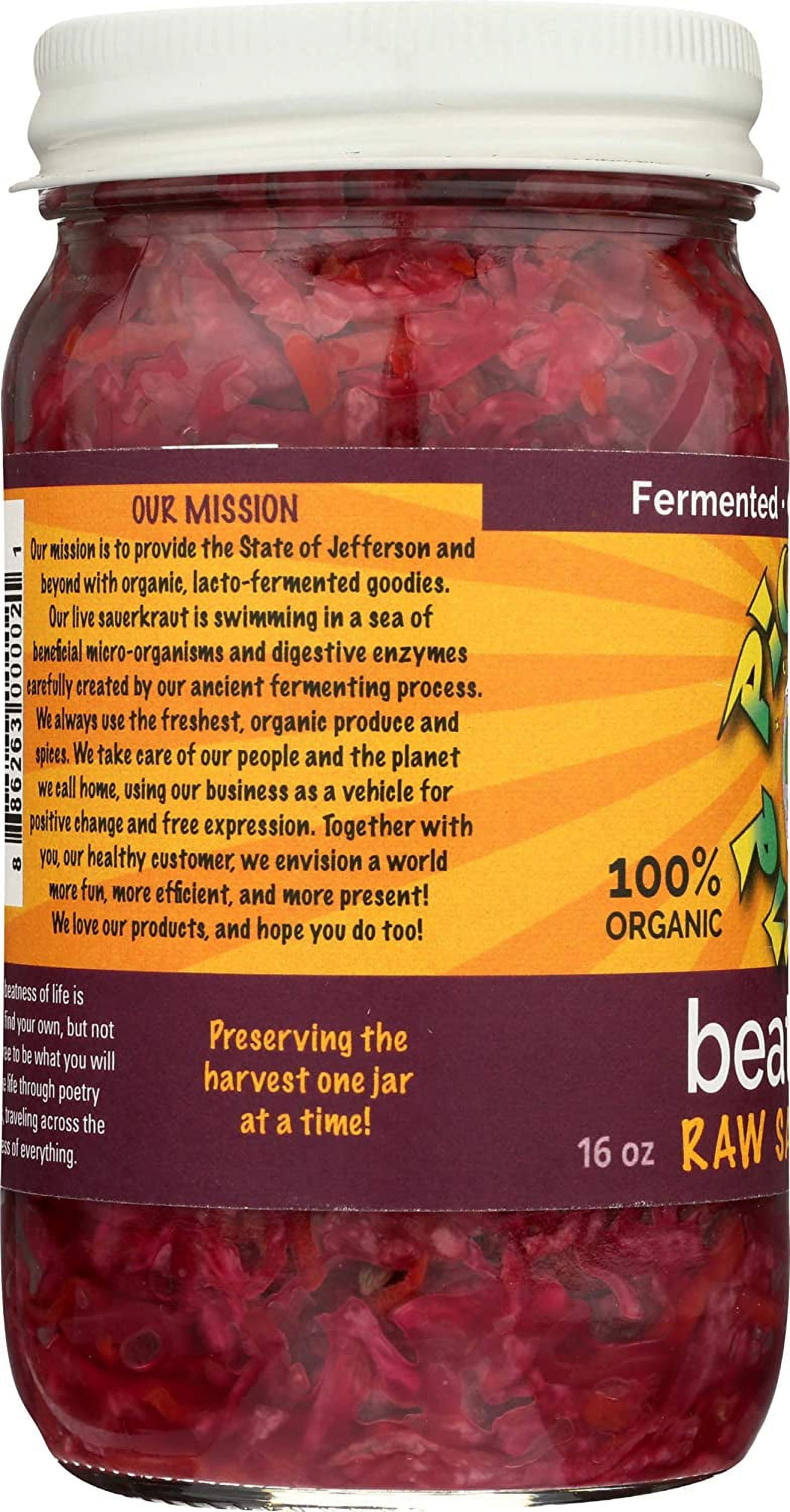 Pickled Planet Organic Raw Beat Kraut Sauerkraut, 16 Ounce -- 6 per case.
