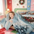thumbnail image 4 of Manfei Festive Christmas Tree 7pcs Queen Bedding,Xmas Holiday Season Bedding Comforter Set Queen,Light Gray Reversible, 4 of 7
