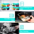 thumbnail image 4 of VERONES Juego de 5 Contenedores de Vidrio para Preparación de Comidas de 36oz con Cierre Hermético, 4 of 7