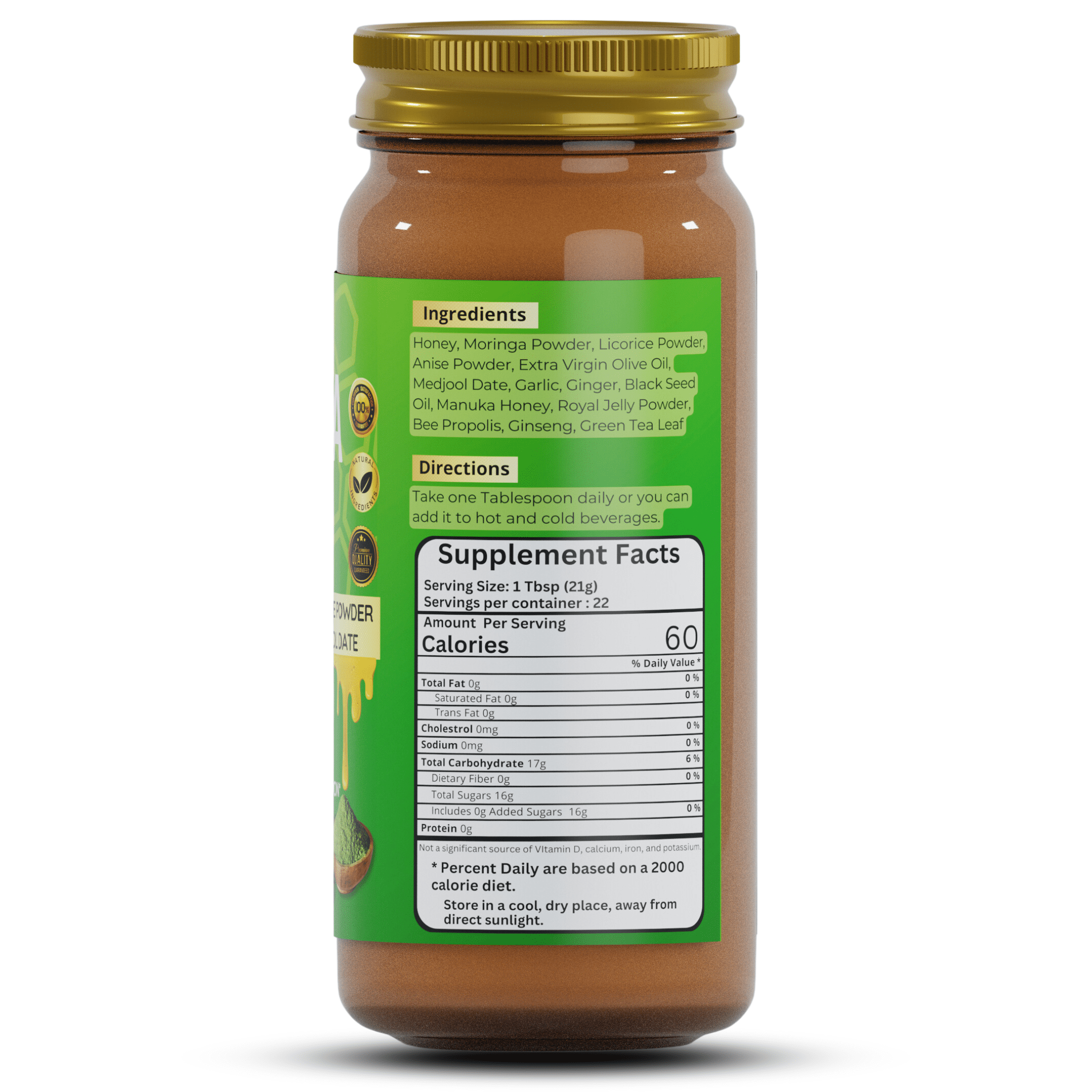 Herb To Body Moringa Honey | Multifloral Honey | Wildcrafted | 16oz