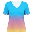 thumbnail image 6 of Fewfanhot Womens Summer Tops Casual Short Sleeve V Neck Summer T Shirts Fashion Spring Clothes, 6 of 6