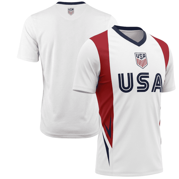Icon Sports U.S. Soccer Gameday Jersey, 100% Polyester, White, YXS-XXL