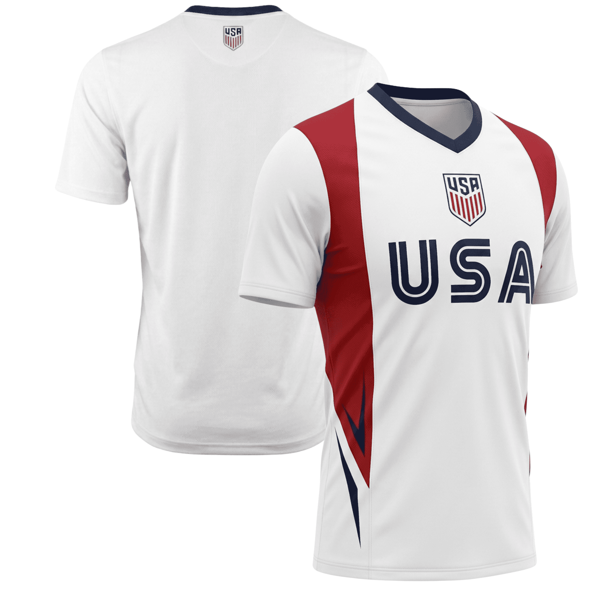 Icon Sports U.S. Soccer Gameday Jersey, 100% Polyester, White, YXS-XXL