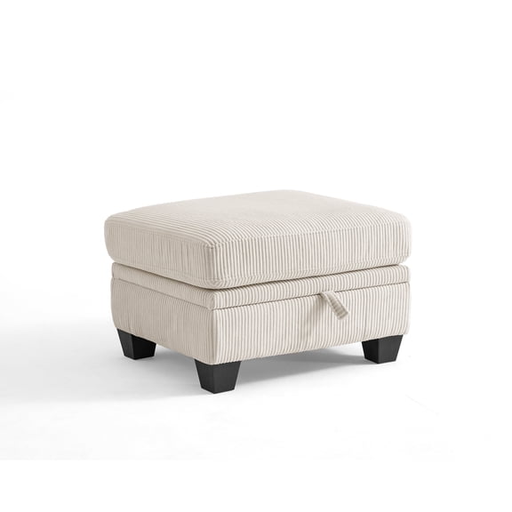 CHIC HOUSE Middle Module for Modular Sofa with Storage, Middle Module for Customizable Sectional Sofa Couch,Accent Armless Chair, Single Seat,Beige