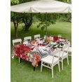 thumbnail image 3 of Outdoor Tablecloth with Umbrella Hole and Zipper, Red Christmas Gnomes Rectangle Table Cloth 52x70 Inch Waterproof Tablecloth, Xmas Tree Poinsettia Winter Gifts Picnic Table Cover for Patio Camping, 3 of 7