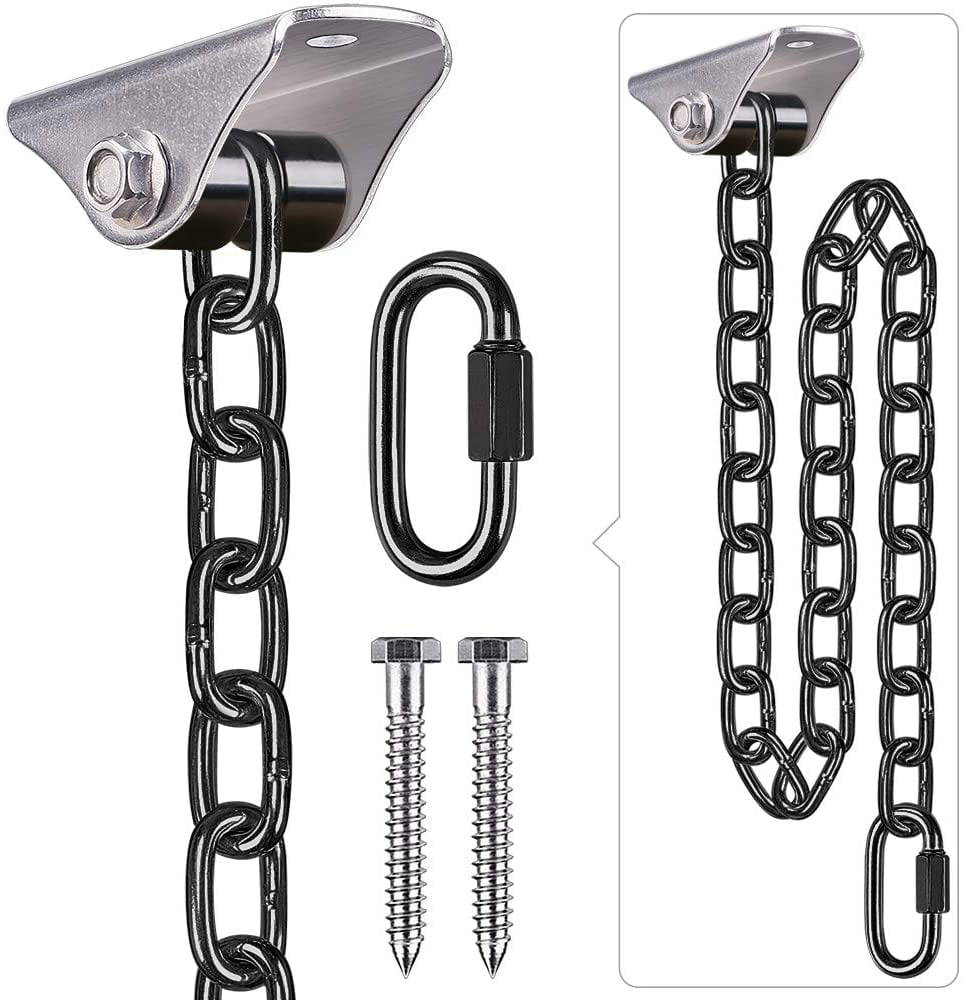 Hanging Kits Hammock Chair Hardware Swing Hooks with a 3.28 FT Stainless Chain 
