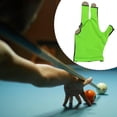thumbnail image 6 of Snooker Open Pool Cue Glove Mitts Snooker Cue Glove 3 Fingers Billiard Glove Black Green, 6 of 8
