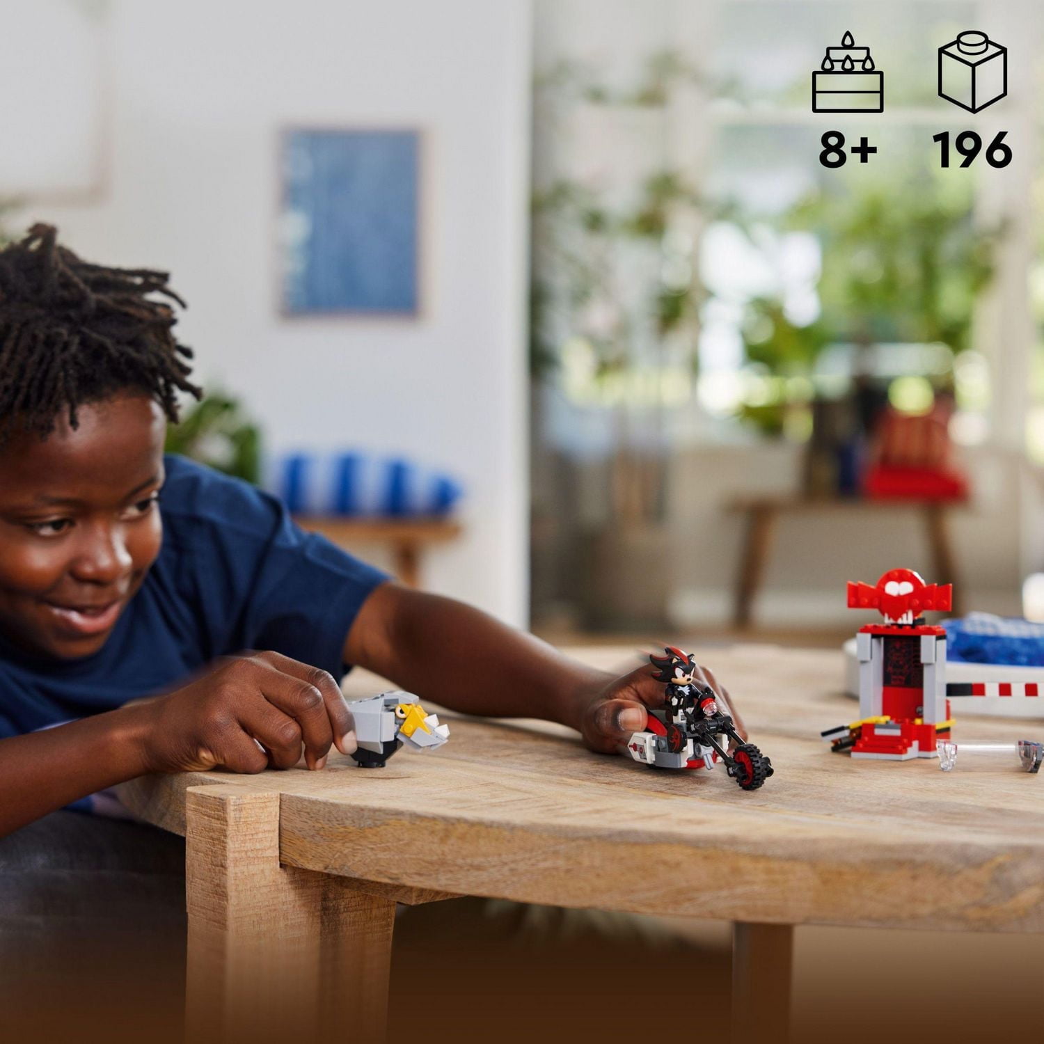 LEGO Sonic the Hedgehog Shadow the Hedgehog Escape Building Set, Motorcycle Toy, Video Game Character Figures, Sonic Toy for Kids, Gift for Gamers Ages 8 Plus, 76995, Includes 196 Pieces, Ages 8+