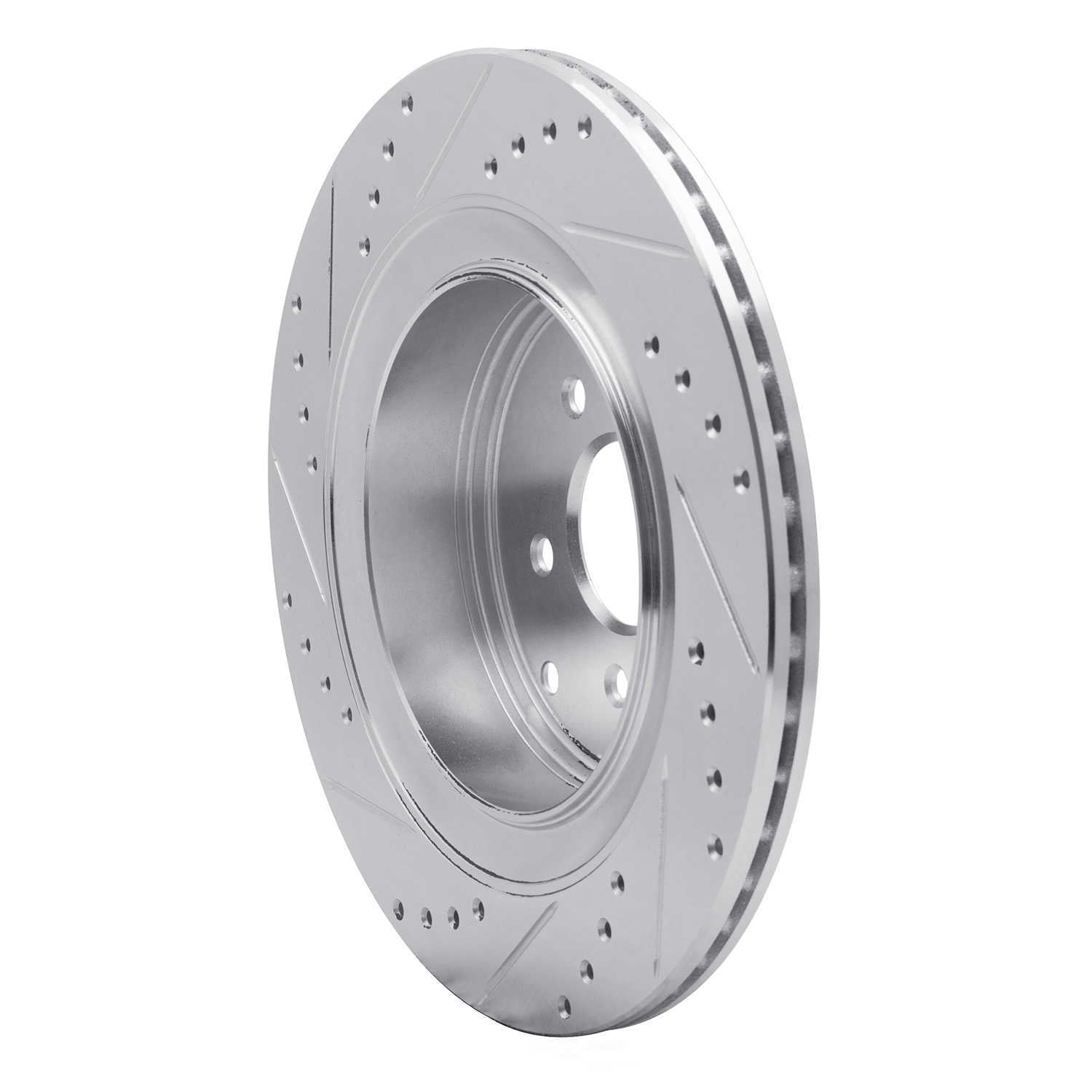 Dynamic Friction Company 631-68015R DFC Brake Rotor - Drilled And Slotted - Silver
