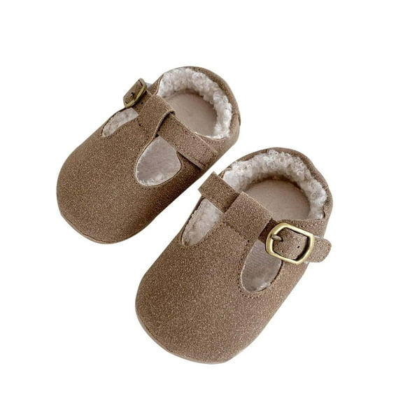 Darzheoy Baby Boys Girls Shoes Leather Soft Rubber Sole Sneakers Non-Slip Toddler Ankle Boots Infant Walking Shoes Moccasins 5-18 Months