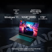 GIGABYTE Gaming A16 16 Laptop, Intel Core i7-13620H, 32GB RAM, 1TB SSD, GeForce RTX 5070, 165Hz IPS, Black Steel, CWHI3US864SH