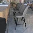 thumbnail image 2 of Flash Furniture Lyla 30"H Square Adjustable Mid Back Barstool, Gray, 2 of 12
