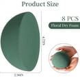 thumbnail image 2 of 8 Pcs Half Ball Flower Foam,Round Foam Block,Green Floral Dry Foam,DIY Foam Balls,Artificial Plant Bouquet Arrangement,Wedding Valentine's Day Birthday Decorations (4.7 x 2.3 Inches), 2 of 7