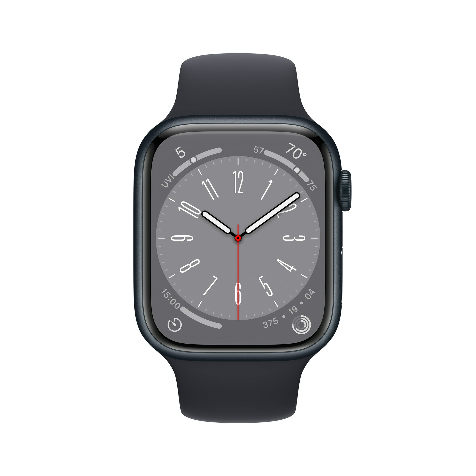 Restored Apple Watch Series 8 [GPS, 45mm] Midnight Aluminum Case with Midnight Sport Band (Refurbished)