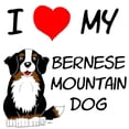 thumbnail image 2 of CafePress - I Love Heart Bernese Dog -  Round Wood Ornament 4", 2 of 2