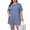 03 Blue, variant on Womens Plus Size Jumpsuit Loose Fit Summer Outfits Short Sleeved Shorts Romper For Women Stretchy Overalls with Pockets XL-5XL