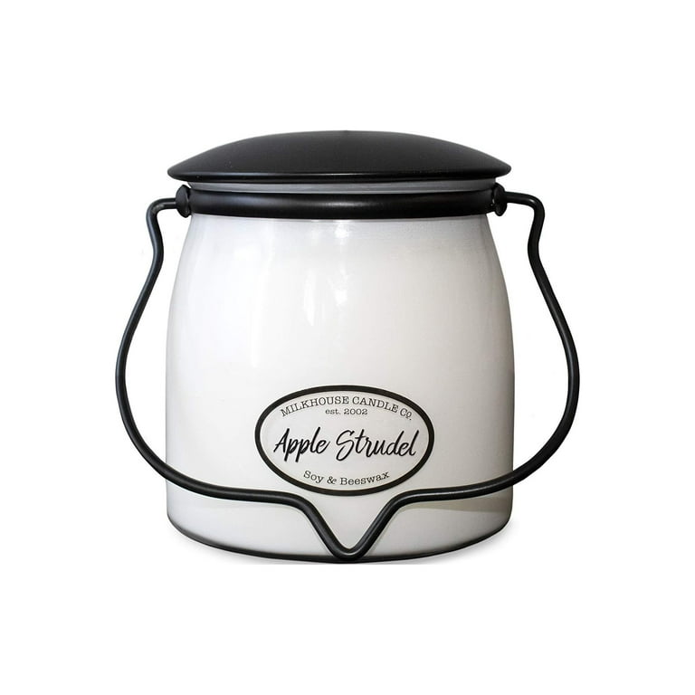 Milkhouse Candle Creamery Butter Jar 16 oz. Apple Strudel