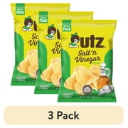 (3 pack) Utz Salt 'n Vinegar Potato Chips, Gluten-Free, 2.75 oz Bag