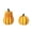C002- Yellow, variant on Halloween Home Decor, Fall Decor Pumpkins, Pumpkin Decorations for Home, Autumn Decorations for Home, 2-Piece Yellow Striped Resin Halloween Pumpkin Statue Set for Indoor Display,