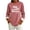 Pink-mock neck sweatshirt women, variant on YanHoo Fleece Sweatshirt for Women Trendy Letter Print Crewneck Pullover Tops Fall Casual Loose Fit Sweatshirts