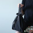 thumbnail image 4 of Canvas Insulation Bag Industrial Style Drawstring Lunch Box Pouch (Black), 4 of 4