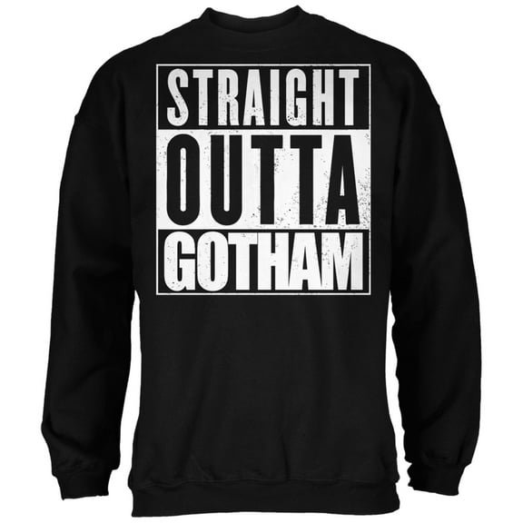 Straight Outta Gotham Black Adult Sweatshirt - 2X-Large