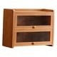 thumbnail image 2 of Organizador de pan de madera compacto con puerta abatible, 2 niveles, versátil, para despensa de cocina, ideal para tazas, , platos y vasos., 2 of 9
