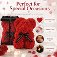 thumbnail image 7 of Rose Bear Gift for Women, Decorative Flower Teddy Bear with Gift Box and Card, Flower Bear Gifts for Girlfriend Mom, Valentines Day Mothers Day Gifts, 7 of 7