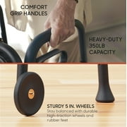 Sharper Image® Deluxe Foldable Walker with 5-inch Wheels, Adjustable Height, 350 lb Capacity