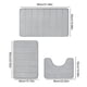 thumbnail image 2 of Juego de alfombrillas de baño de espuma viscoelástica suministros de baño lavables a máquina Extra absorbentes 3 uds., 2 of 5
