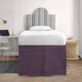 thumbnail image 2 of CCNY Dorm Room Bed Skirt Pleated Pattern 100% Microfiber Plum Full XL 34" Drop Length Dorm Bed Skirts, 2 of 6