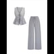 thumbnail image 1 of Conjunto de Dos Piezas de Verano para Mujer, con Estampado de Rayas, Sin Mangas, con Cordones, Camiseta Sin Mangas y Pantalones para Playa Negro M, 1 of 10