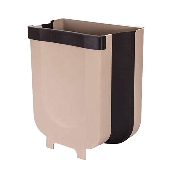 VONKY Folded Trash Can Hanging Dustbin Household Garbage Bin PP Trash Storage Box L
