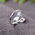 thumbnail image 4 of Wweixi Femmes Réglable Anneau Ouvert 925 en Argent Sterling avec Incrustation Lapis Lazuli agate Rouge Sud 1Set, 4 of 6