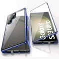 thumbnail image 1 of 360 Metal Frame Double Sided Glass Snap Lock Magnetic Case For Samsung Galaxy S24 S23 FE S22 Ultra S21 Plus Full Lens Protection, 1 of 7