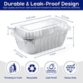 thumbnail image 2 of BagDream 60 Pack 6.25x3.5 Disposable Aluminum Loaf Pans with Lids Small Foil Tin Pans for Meal Prep, Cooking, Roasting, Heating, 2 of 7