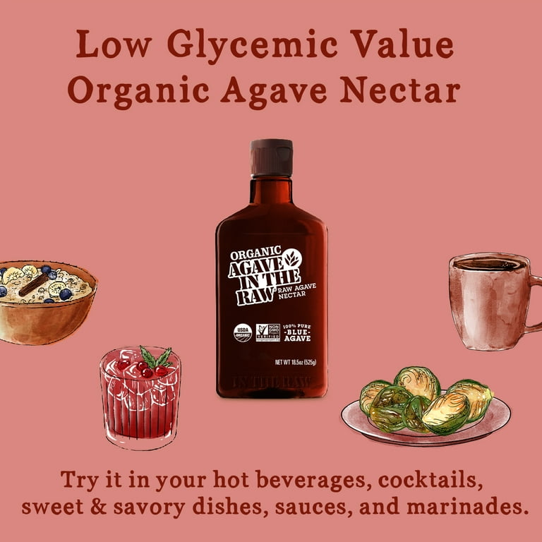 Agave In The Raw Organic Natural Sweetener, Agave Nectar, Honey Substitute  18.5 oz - Walmart.com