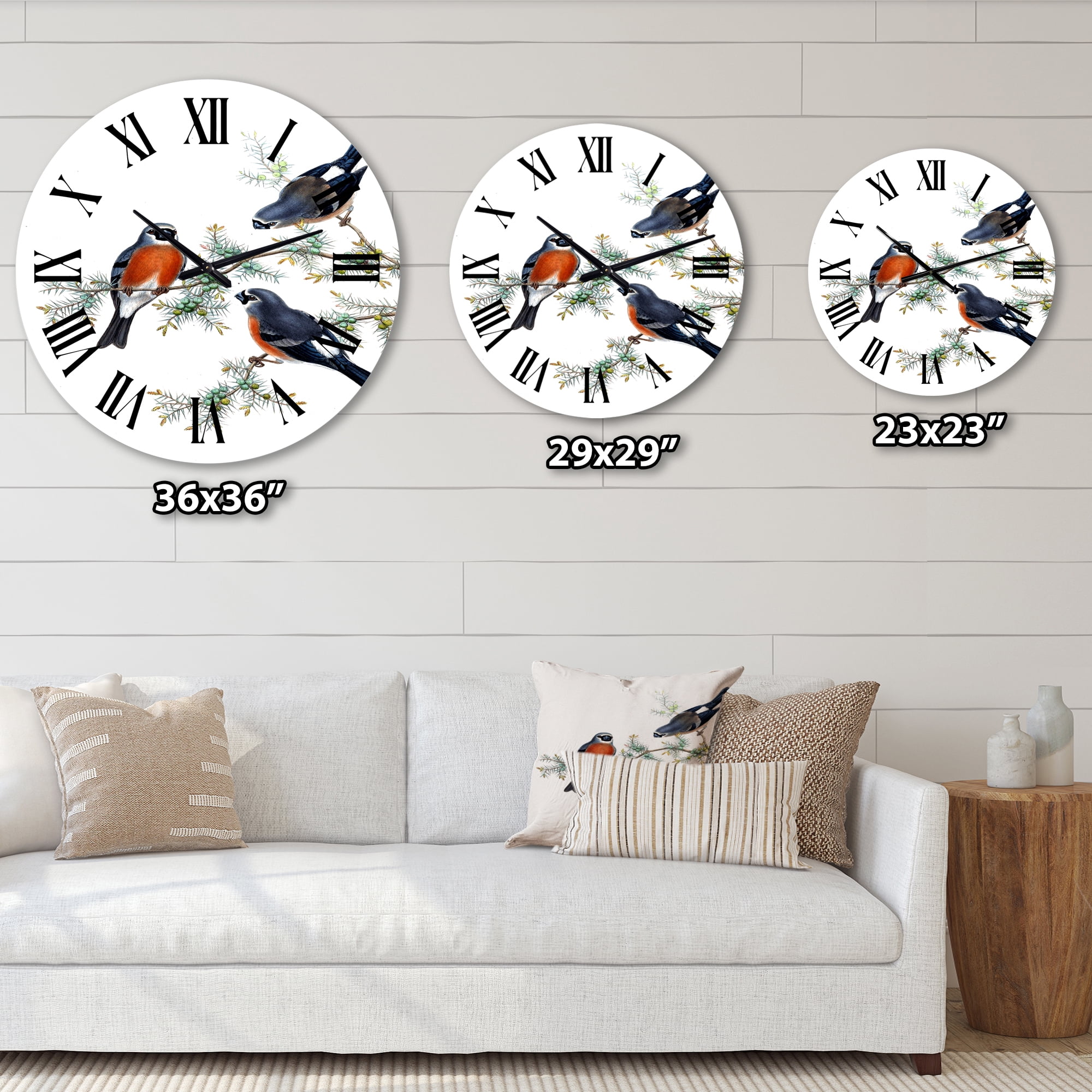 Designart 1 in Farmhouse Wall Clock